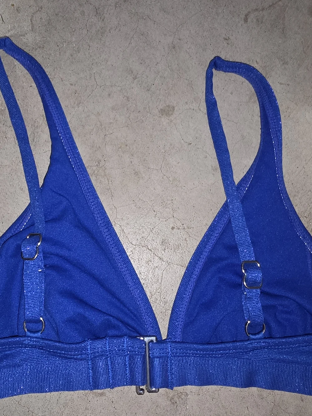 Xhilaration Shimmer Blue Triangle Swim Bralette